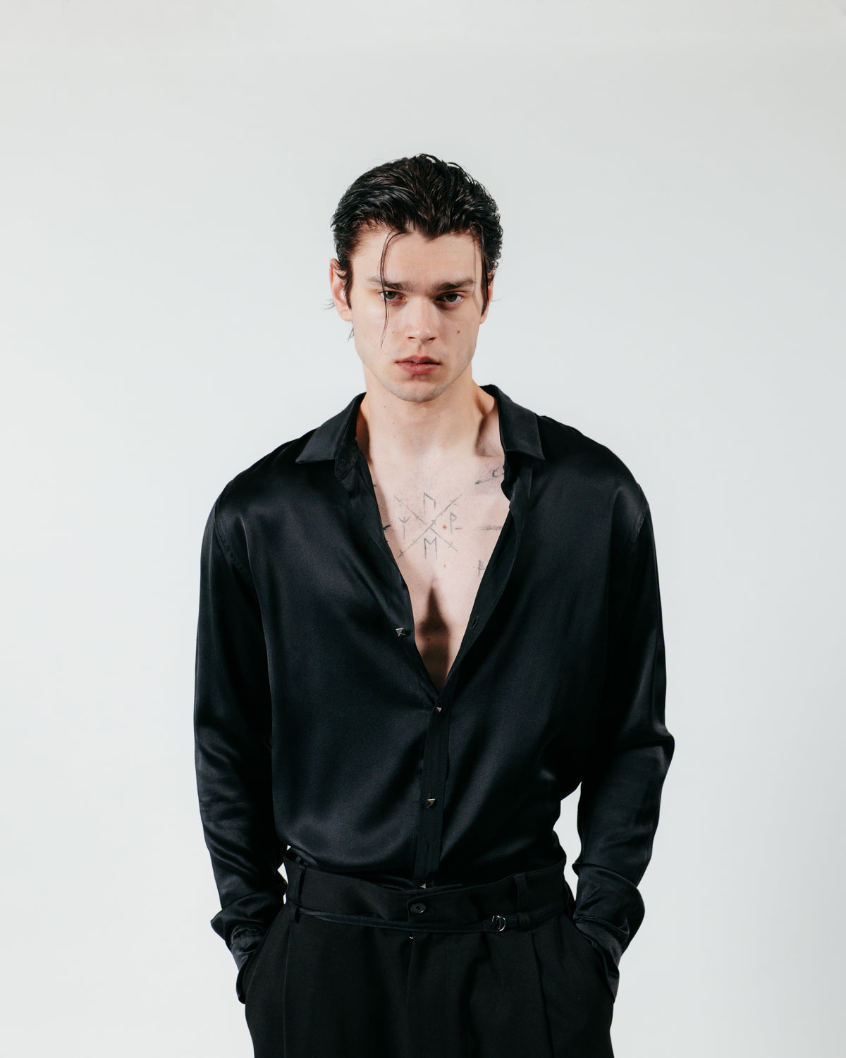 Phantom Silk Shirt - Black