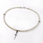 DAGGER Charm Pearl Necklace