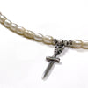 DAGGER Charm Pearl Necklace